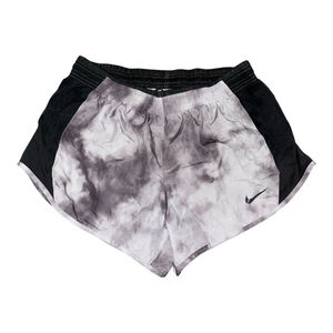 Nike Brief Lined Running Athletic Shorts - Womens Size Lg- Black Gray Ombré